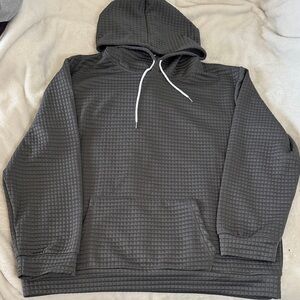 Men's Gray Textured Hoodie